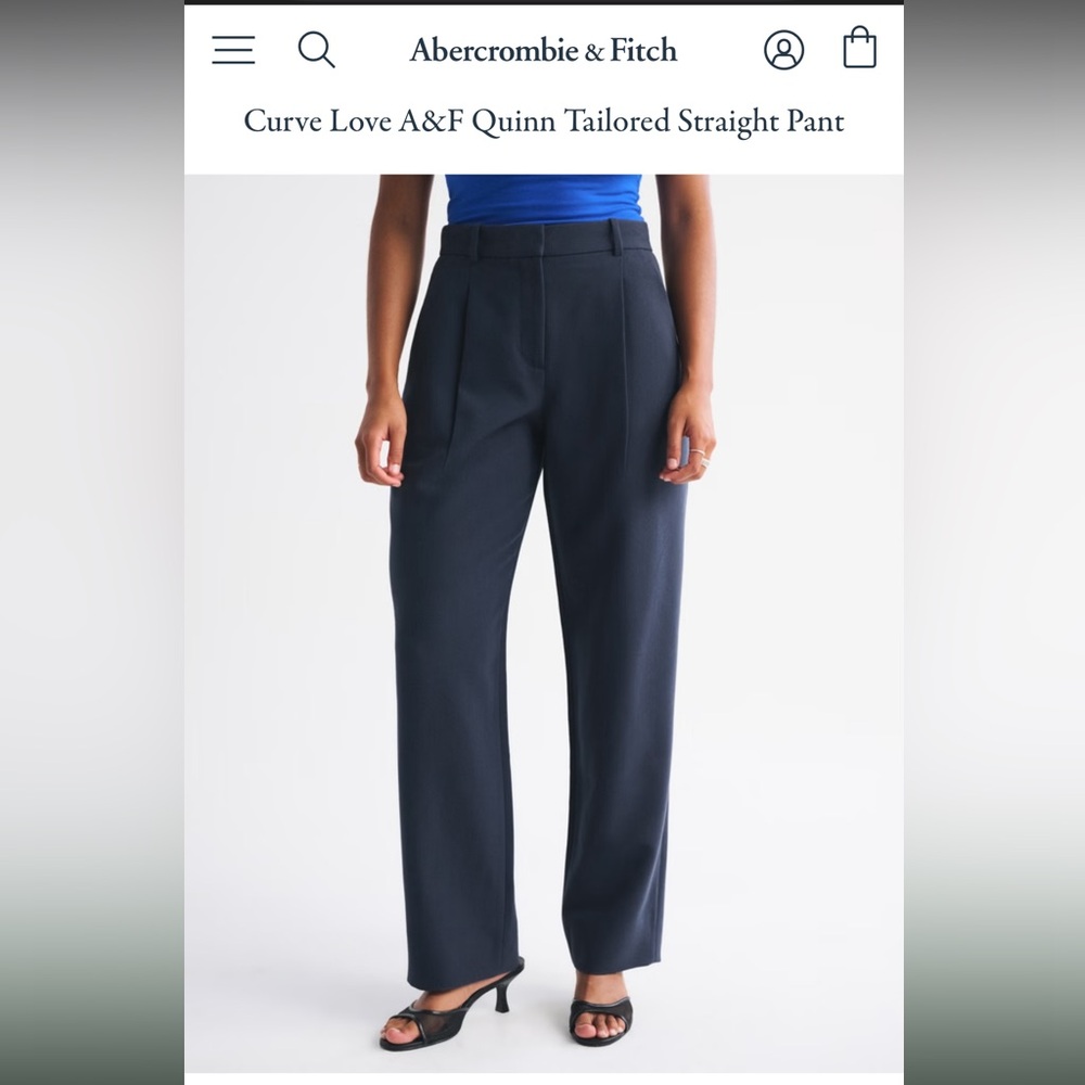 Abercrombie & Fitch Dark Blue Women's Trousers